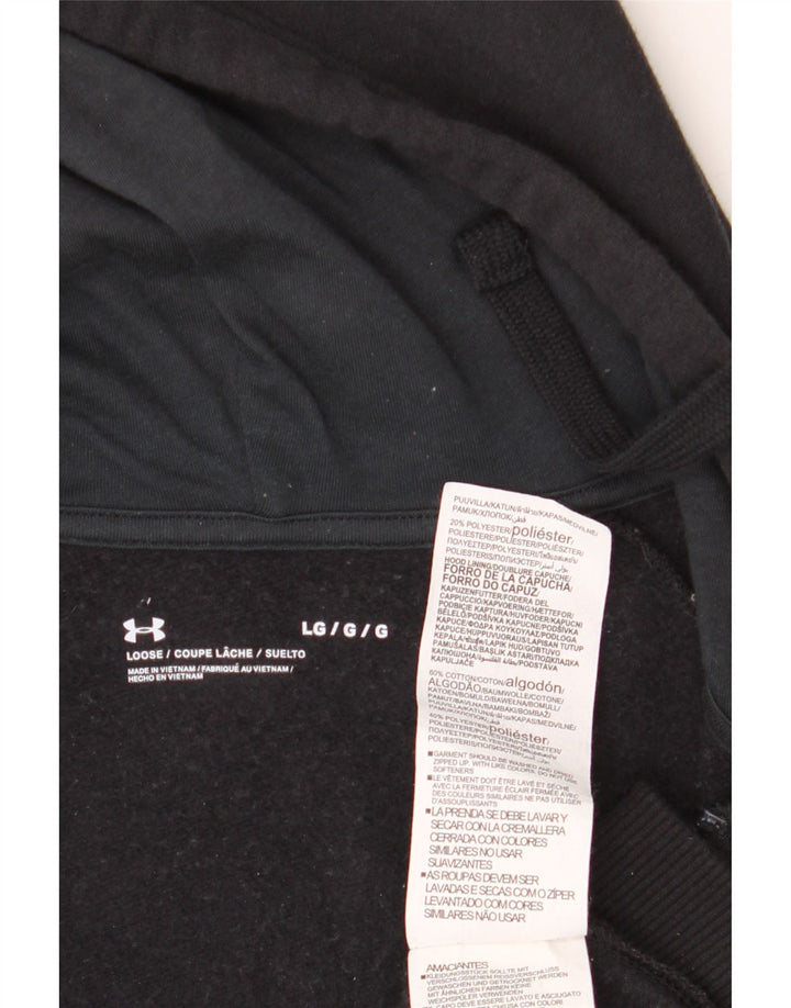 Pulover Under Armour pentru bărbați, cu fermoar, bumbac, negru
