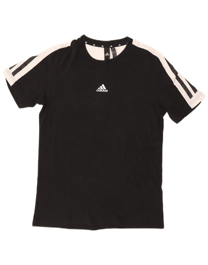 Tricou pentru bărbați Adidas Top mic, negru, color block, bumbac