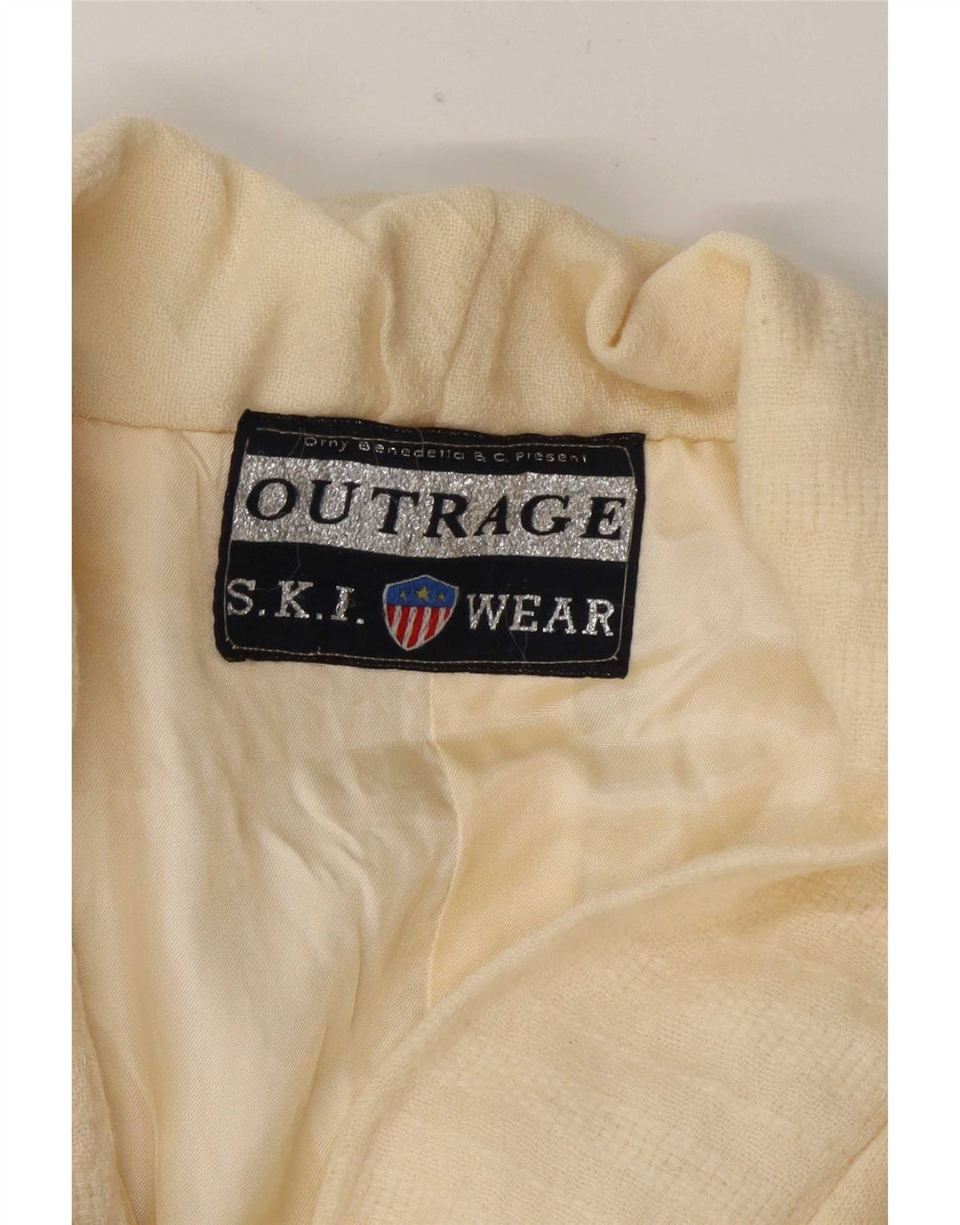 Jachetă Blazer pentru femei Outrage, tricot de schi, UK 14 Medium Off White Colorblock