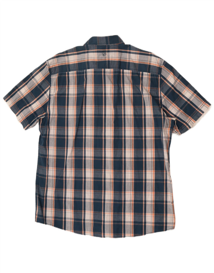 Cămașă cu mânecă scurtă pentru bărbați S.Oliver, 2XL, bumbac cu check albastru