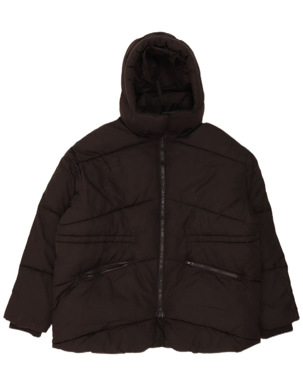 Jachetă căptușită supradimensionată pentru femei John Lewis, UK 18 XL, poliester negru