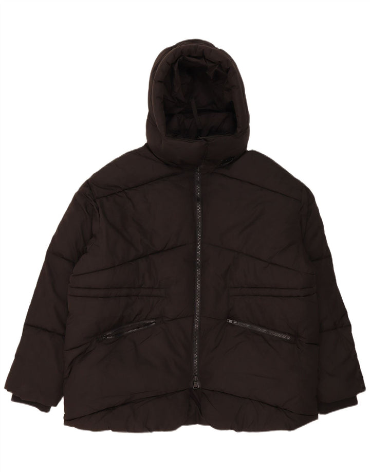 Jachetă căptușită supradimensionată pentru femei John Lewis, UK 18 XL, poliester negru
