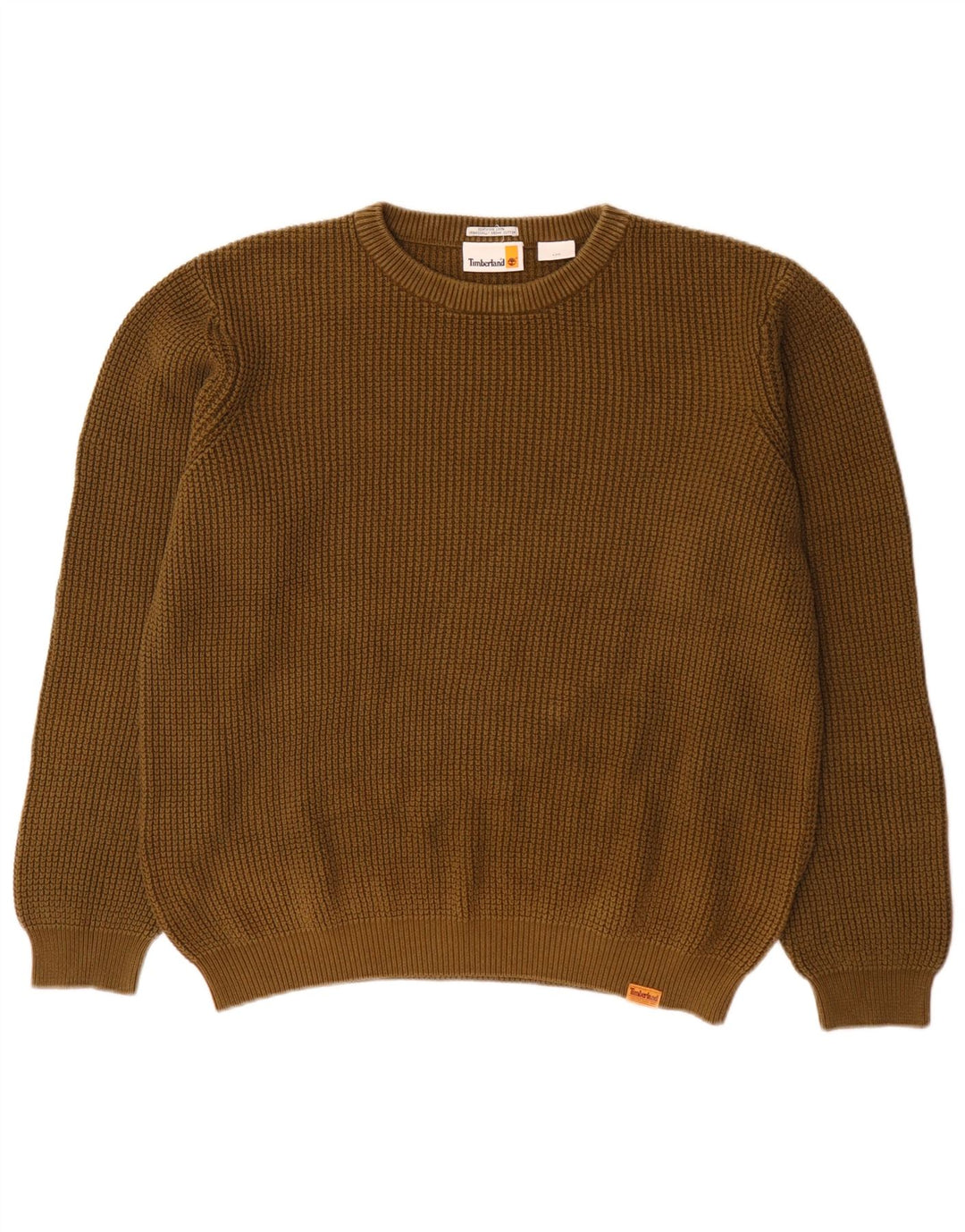 Pulover Timberland pentru bărbați, cu gât crew, bumbac mare kaki