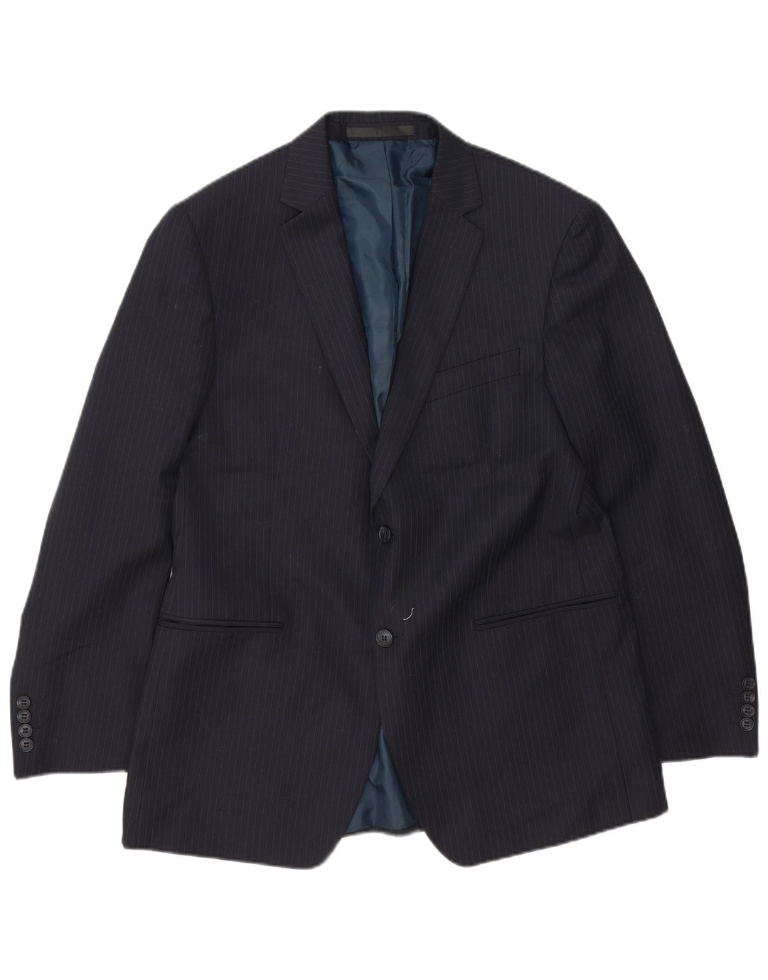Jachetă pentru bărbați Marks & Spencer, cu 2 nasturi, UK 42 XL, bleumarin, cu dungi