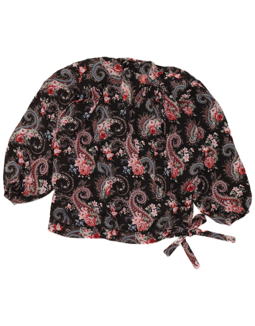 Bluză Vintage Femei Top IT 50 XL Negru Paisley