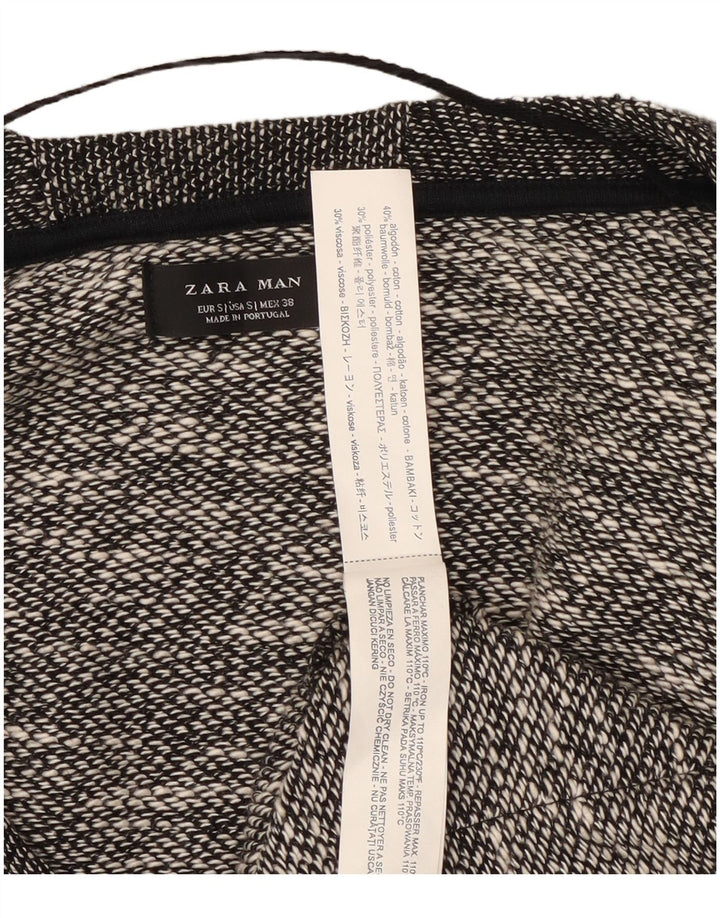 Pulover cardigan pentru bărbați Zara, mic, negru, bumbac