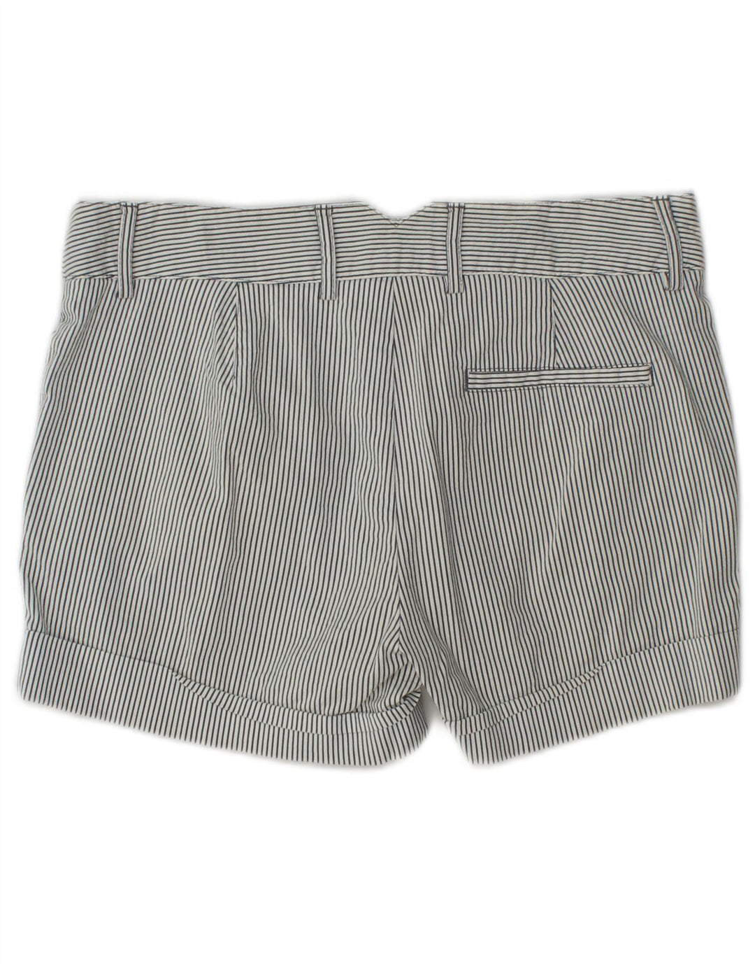 Pantaloni scurți chino pentru femei Zara mici W27, alb, cu dungi