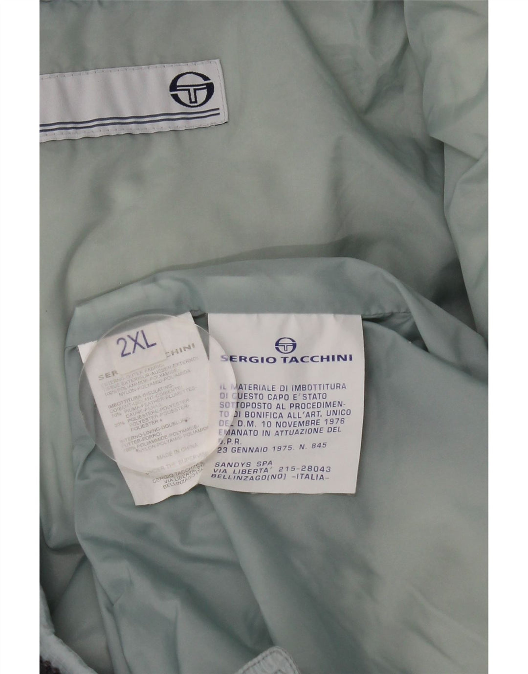 Jachetă căptușită pentru bărbați Sergio Tacchini UK 44 2XL Albastru Poliamidă