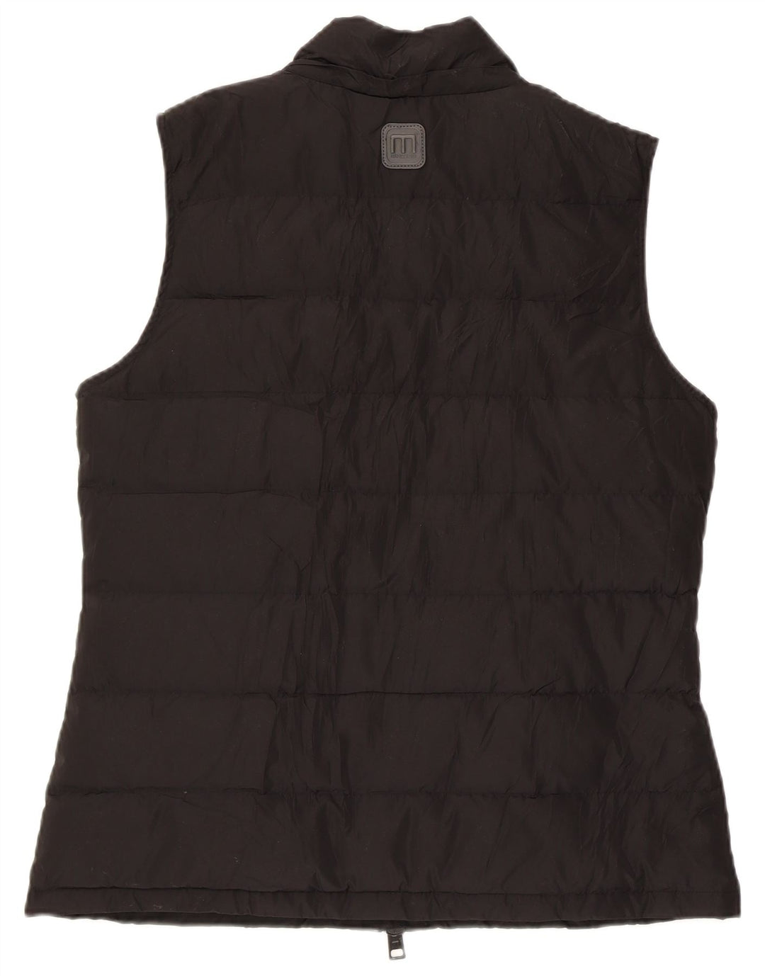 VINTAGE Womens Padded Gilet UK 14 Large Black Polyester
