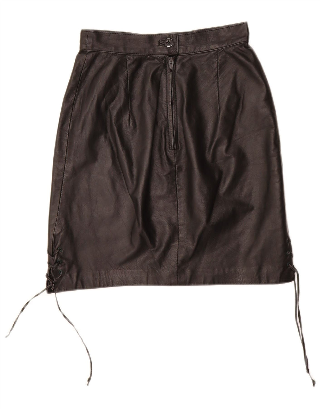 Fusta din piele pentru femei VINTAGE EU 34 XS W24 Piele neagra