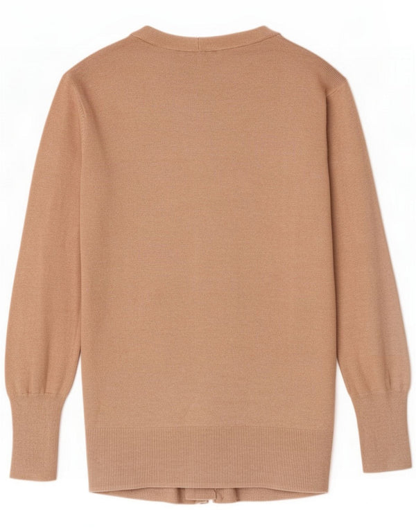 Marks & Spencer Pulover cardigan deschis cu lungă pentru femei UK 14 Medium Beige