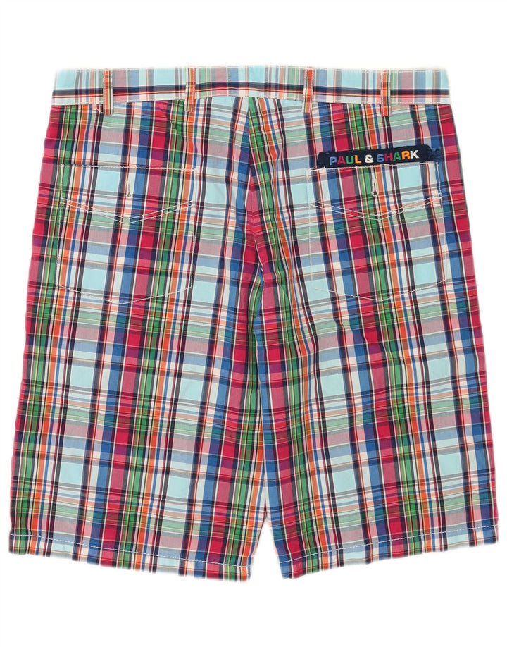 Pantaloni scurți chino pentru bărbați Paul & Shark IT 48 Medium W32 Bumbac cu carouri multicolore