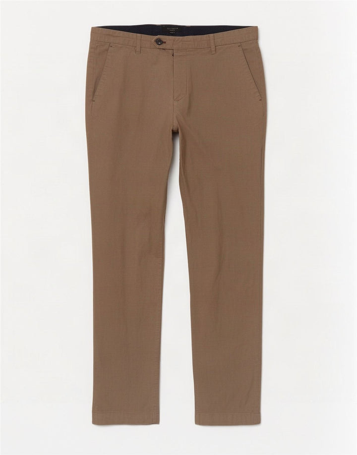 Ted Baker Pantaloni drepți pentru bărbați L34 L32 bumbac bej
