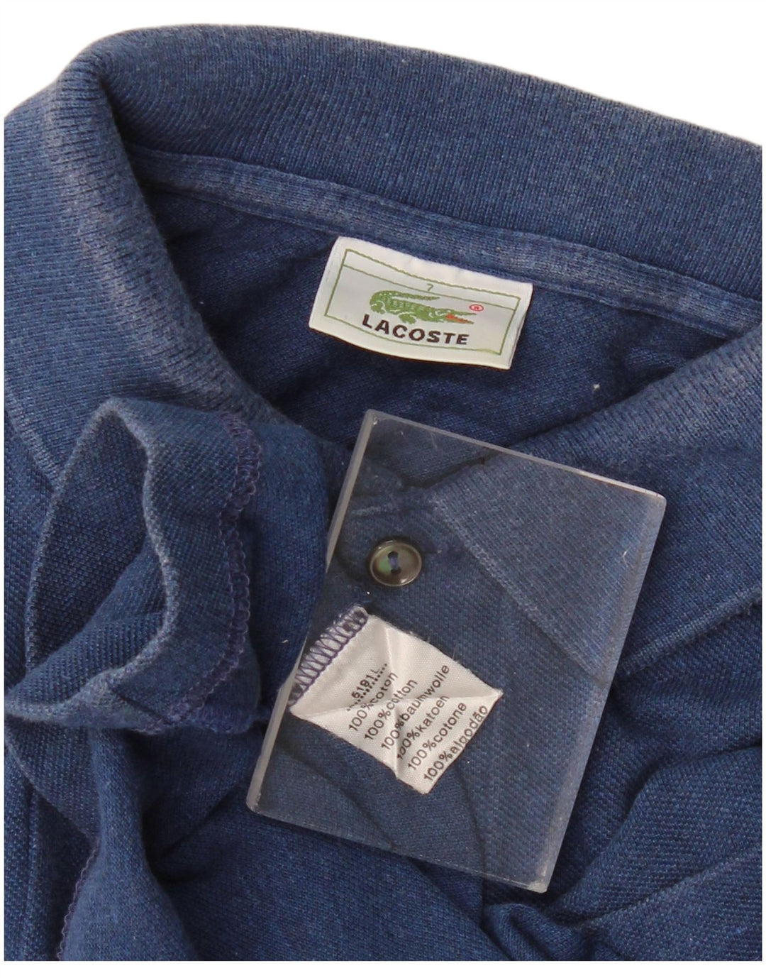 Tricou polo pentru bărbați Lacoste Mărimea 7 2XL Bumbac bleumarin