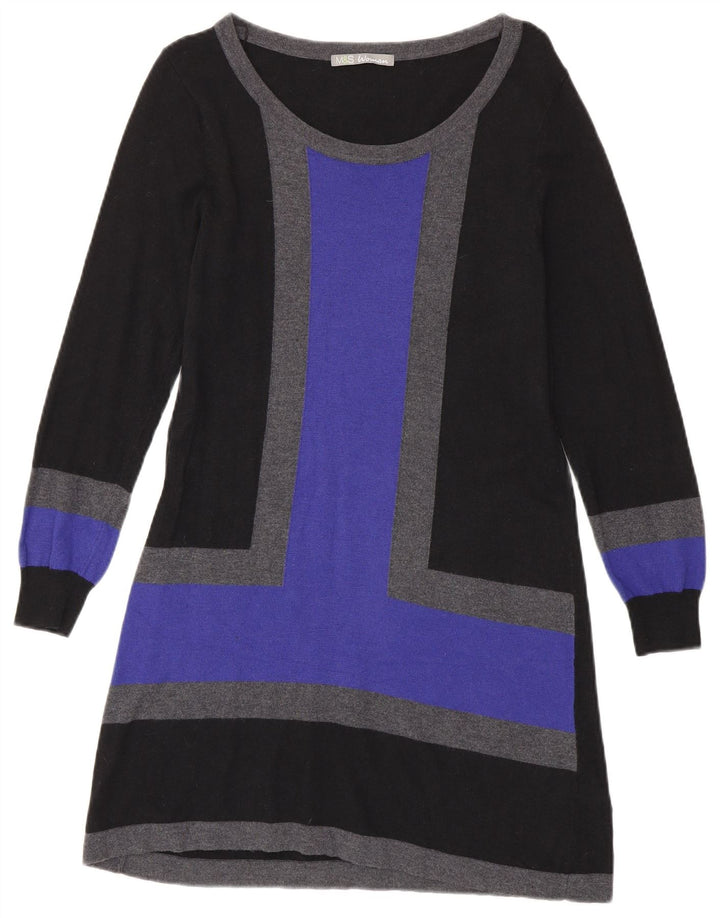 Rochie pulover pentru femei Marks & Spencer UK 14 Medium Black Colorblock Viscose