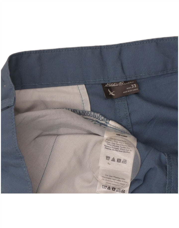 Pantaloni scurți chino pentru bărbați Eddie Bauer W33, bumbac albastru mediu