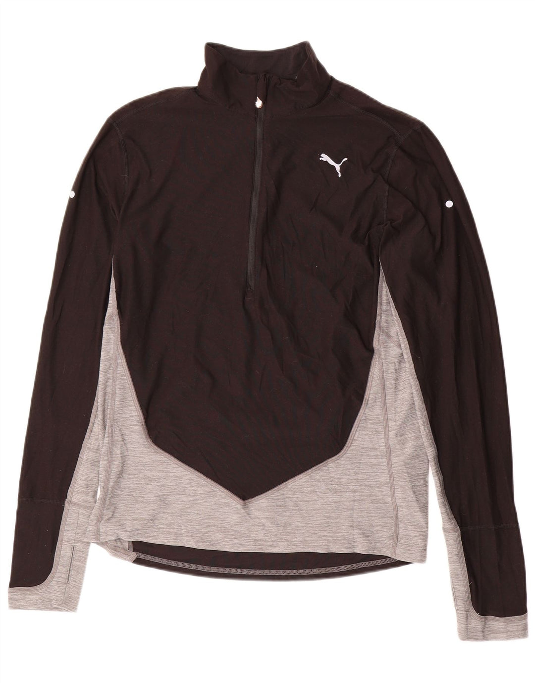 Trening PUMA pentru bărbați, cu fermoar, cu gât, cu pulover, colorat, mediu, negru