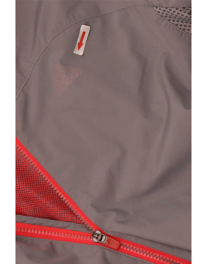 Jachetă de trening pentru femei Adidas UK 16, mare, gri, poliester color bloc