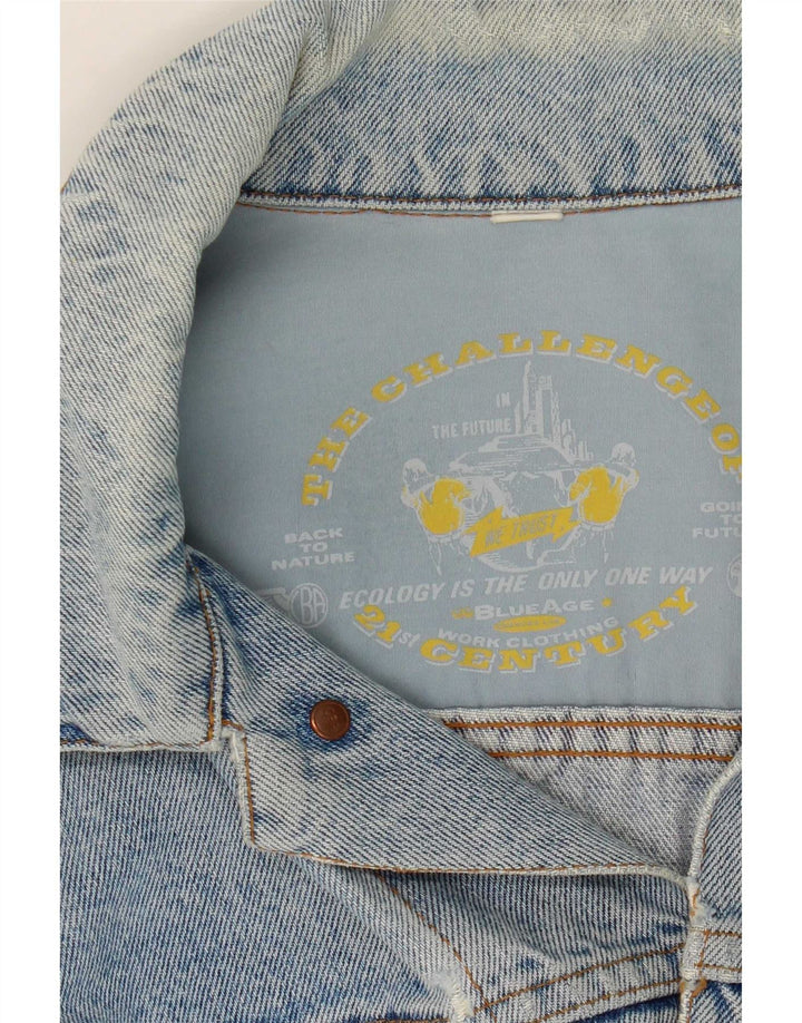 Jachetă de blugi vintage pentru femei UK 16 Large Blue