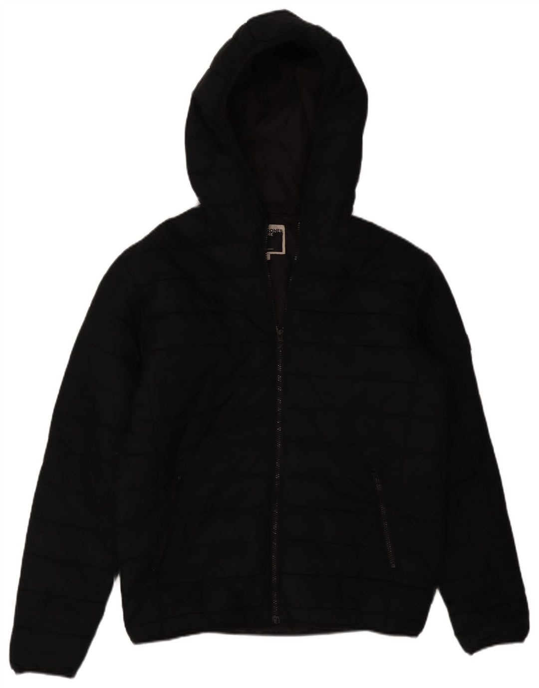 Jack & Jones Jachetă căptușită cu glugă pentru bărbați UK 40 Poliester negru mare