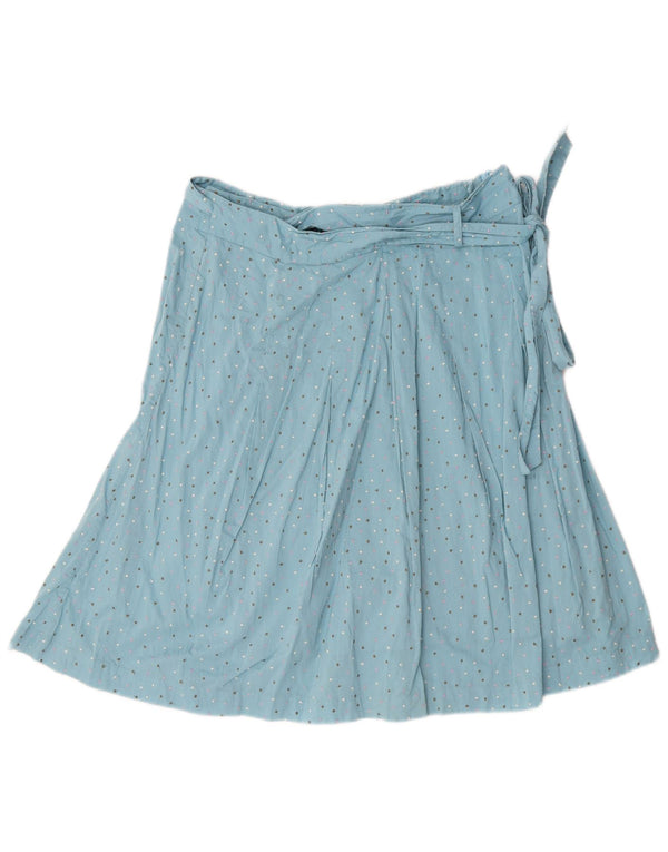 Fustă A-Line Boden pentru femei UK 14 Large W32 Blue Spot Bumbac