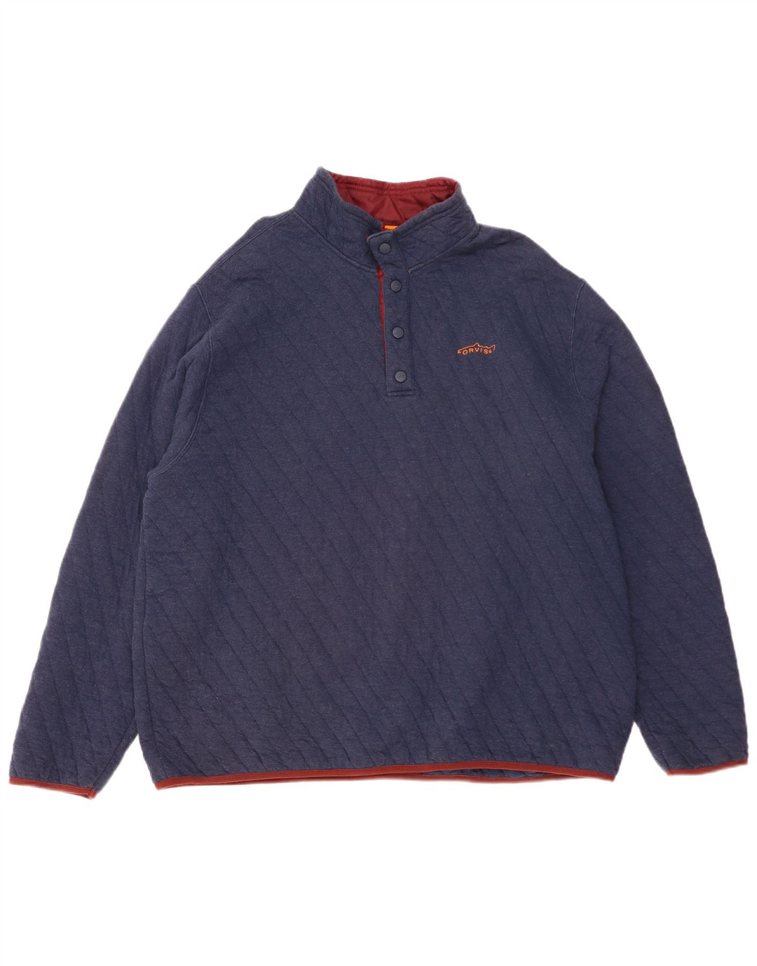 Pulover ORVIS pentru bărbați, cu gât cu nasturi, XL, bumbac bleumarin