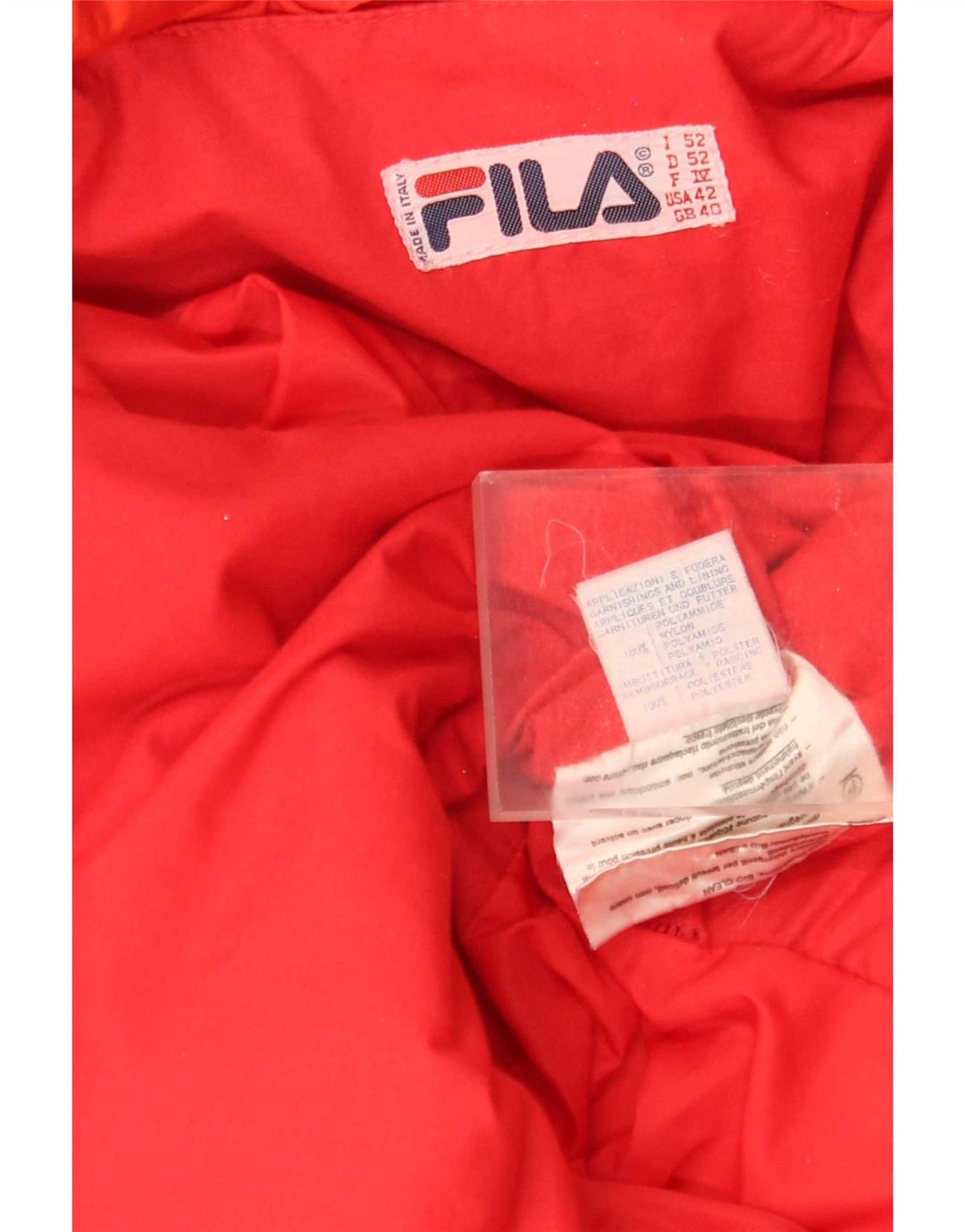 Salopetă de schi Fila pentru bărbați UK 40 Medium Orange Colorblock Poliamidă