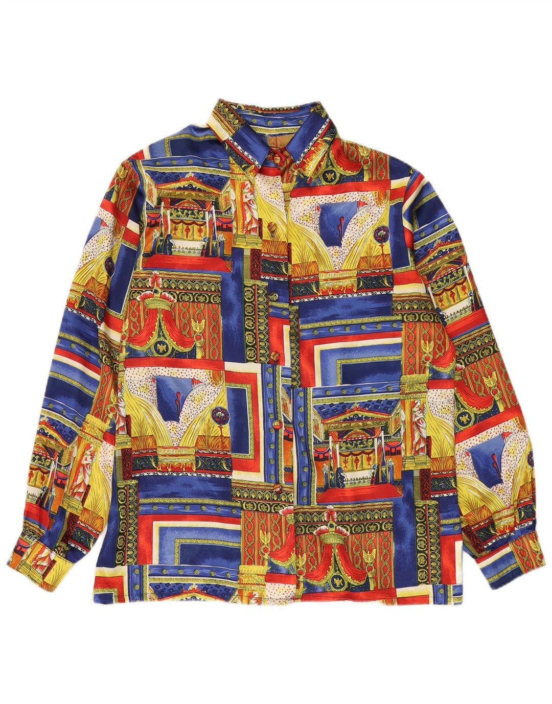 VINTAGE Womens Abstract Pattern Shirt UK 18 XL Multicoloured