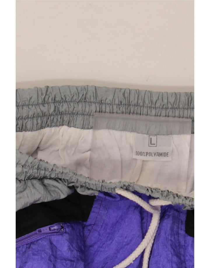 Trening complet vintage pentru bărbați, mare, violet, poliamidă color bloc