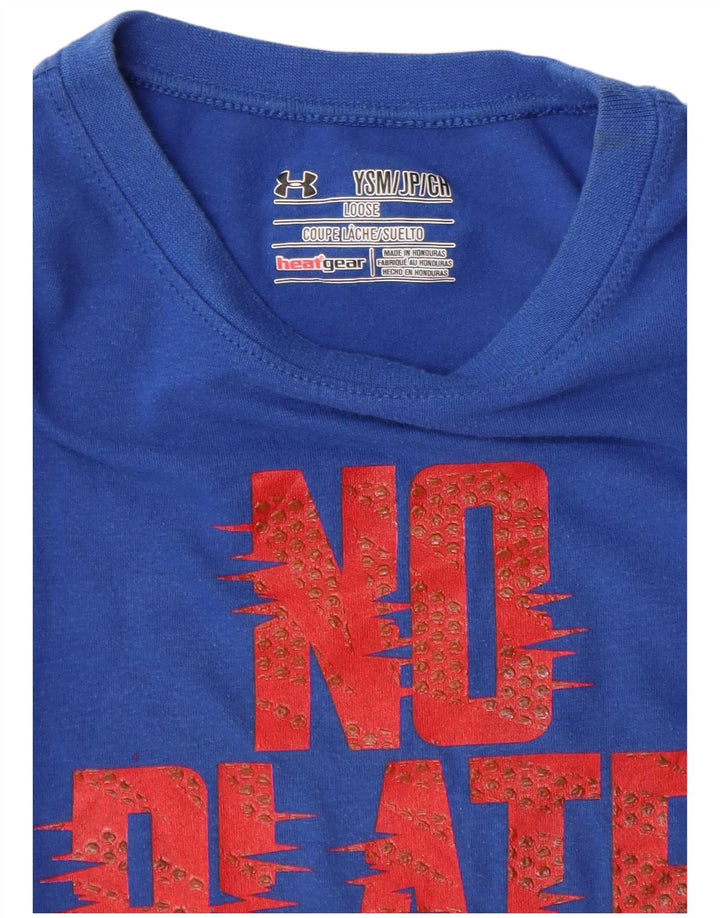 UNDER ARMOUR Băieți Heat Gear Tricou grafic Top 7-8 Ani Mic Albastru