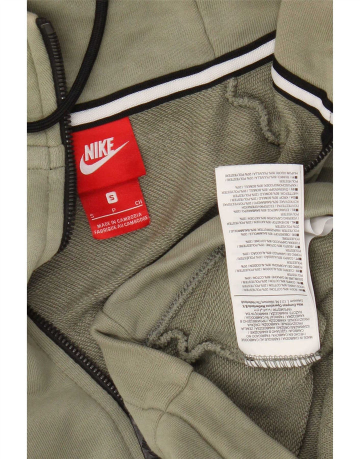 Pulover Nike pentru bărbați, cu fermoar, bumbac, kaki