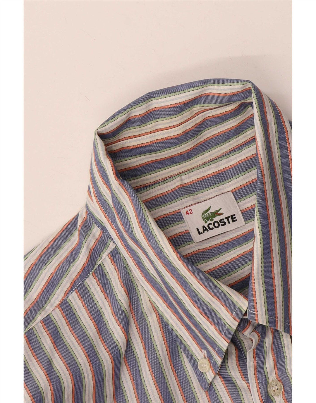 Cămașă pentru bărbați Lacoste Mărimea 42 mare, gri cu dungi