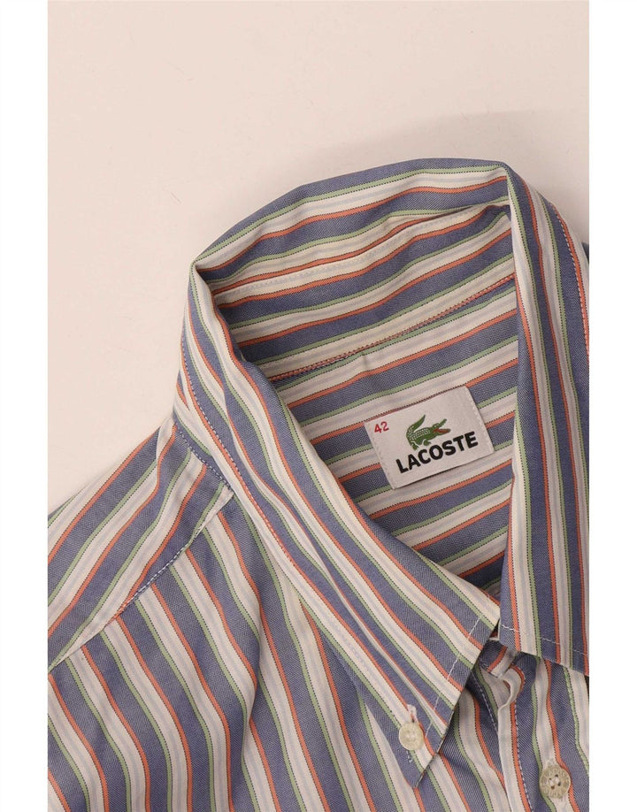 Cămașă pentru bărbați Lacoste Mărimea 42 mare, gri cu dungi