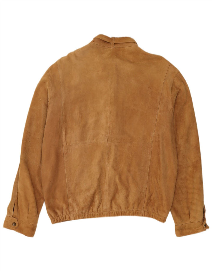 Jachetă vintage pentru bărbați din piele intoarsa IT 54 2XL din piele bej