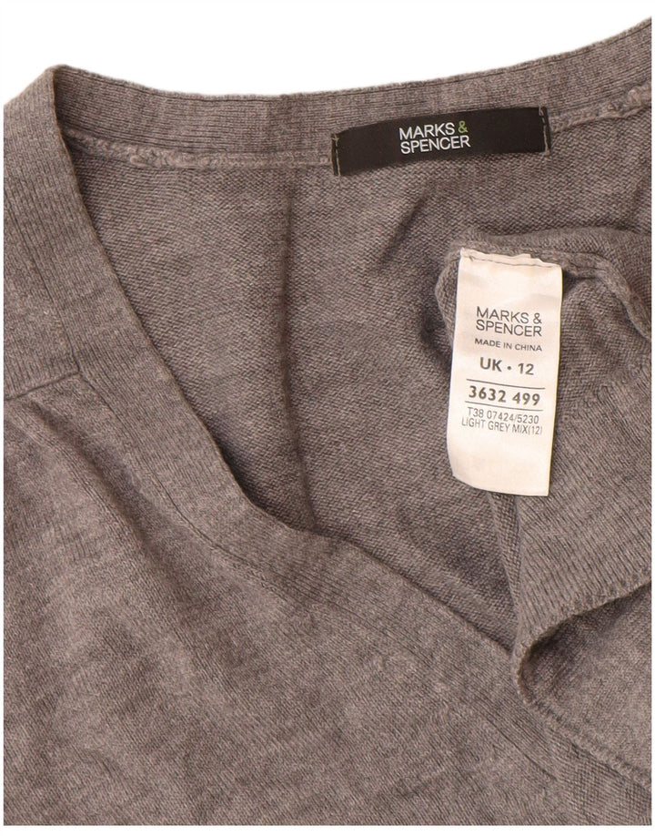 Pulover cardigan pentru femei Marks & Spencer UK 12 Medium Gri Acrilic
