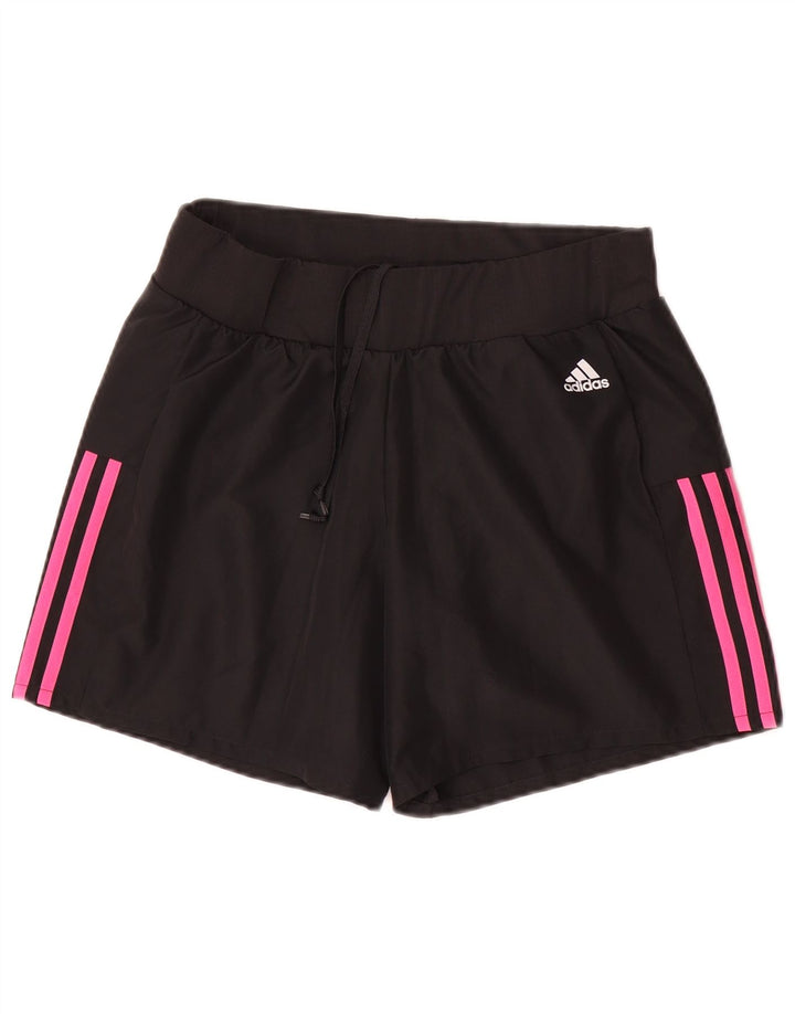 Pantaloni scurți sport Adidas pentru femei UK 10 Small Negru Poliester