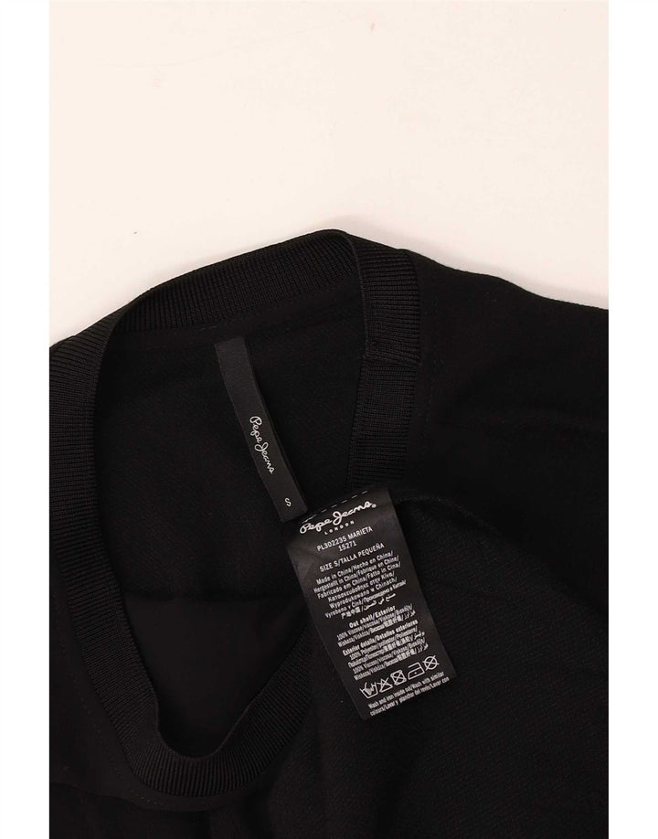 PEPE Jeans Vest Top pentru femei UK 10 Small Black Viscose