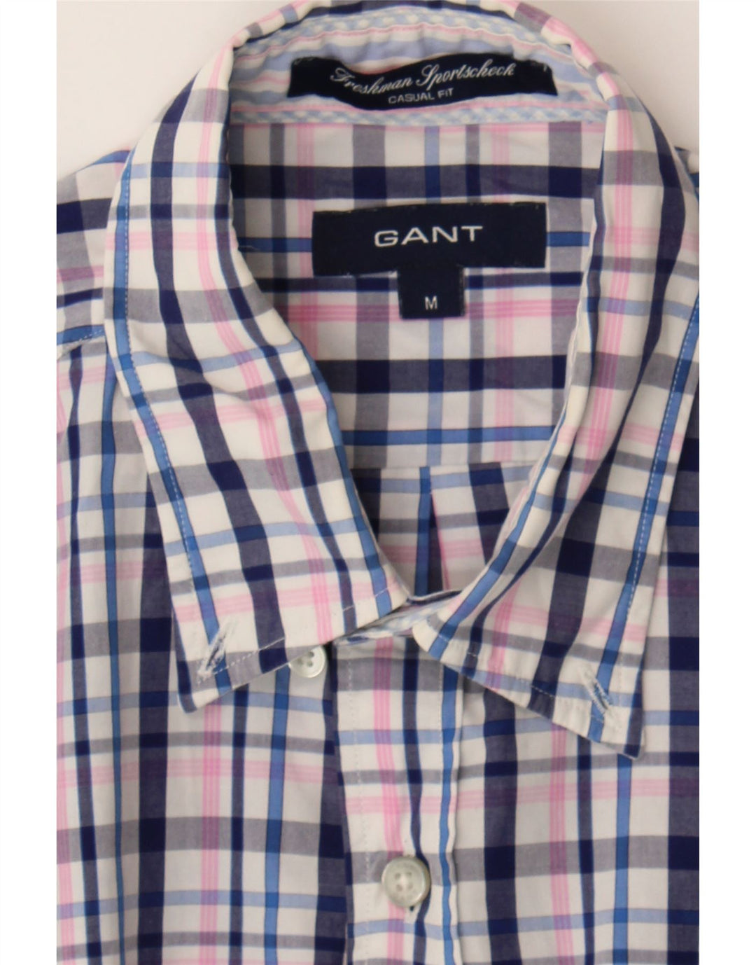 GANT Mens Casual Fit Shirt Medium Multicoloured Check Cotton Vintage Gant and Second-Hand Gant from Messina Hembry 