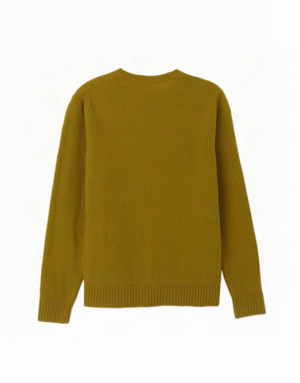 Pulover Massimo Dutti pentru damă, cu gât roșu, din bumbac verde mare UK 14