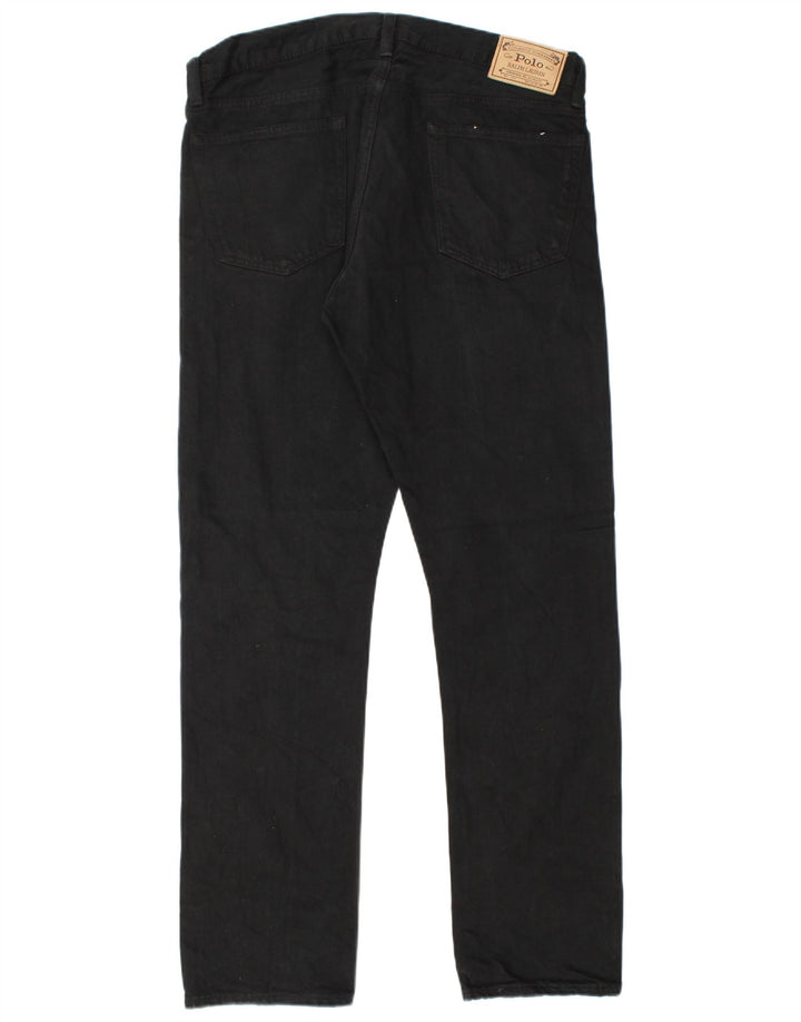 POLO RALPH LAUREN Pantaloni casual drepti pentru bărbați L34 L32 bumbac negru