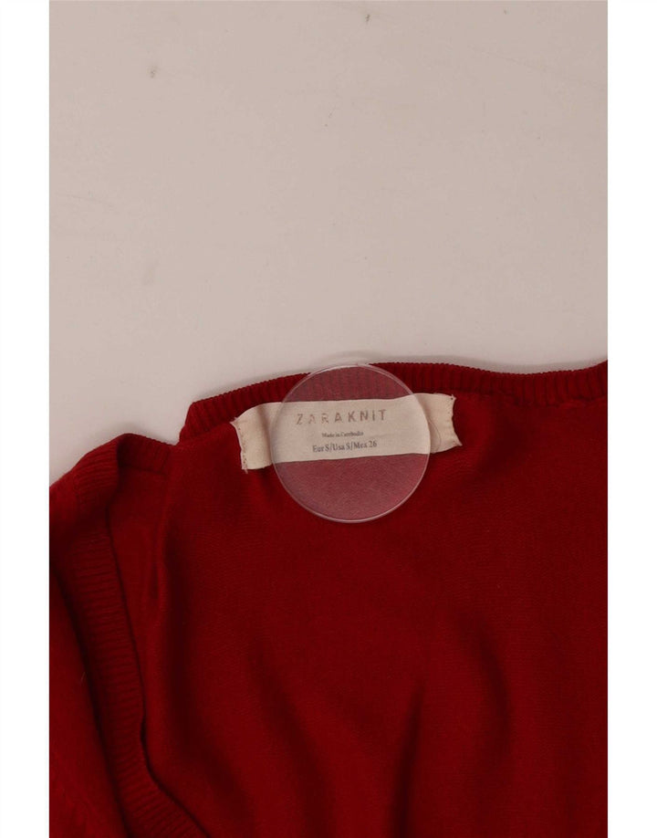 Pulover cardigan pentru femei Zara UK 10 Small Red