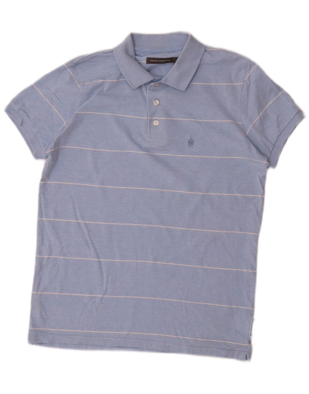 Tricou polo pentru bărbați French Connection, bumbac cu dungi albastre medii