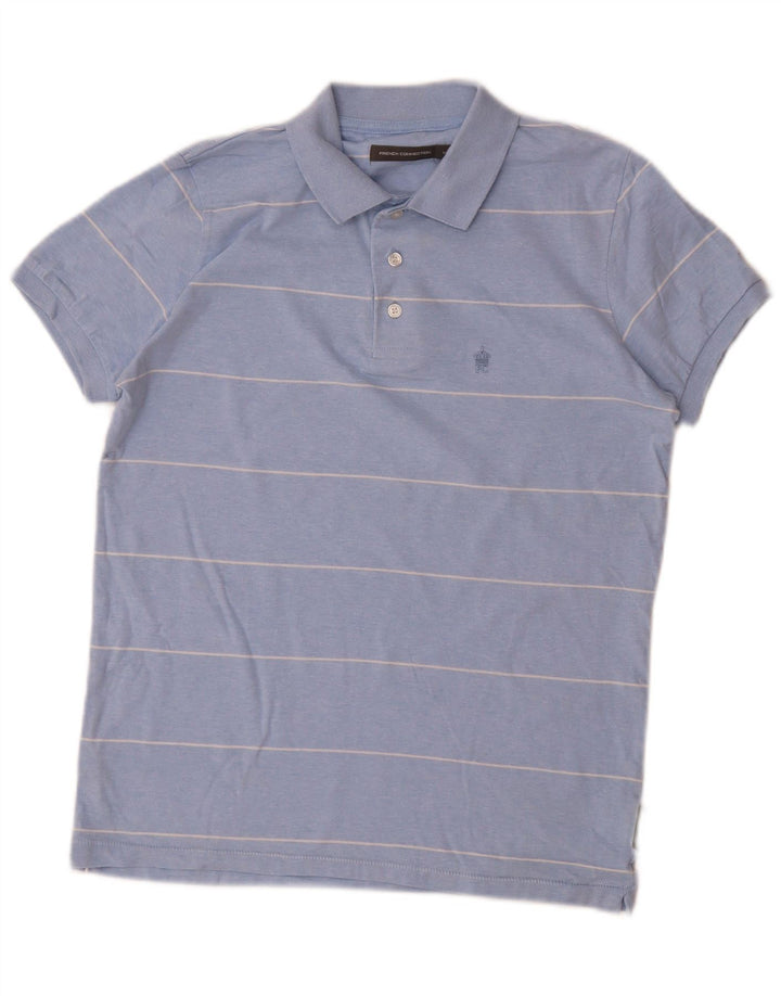 Tricou polo pentru bărbați French Connection, bumbac cu dungi albastre medii