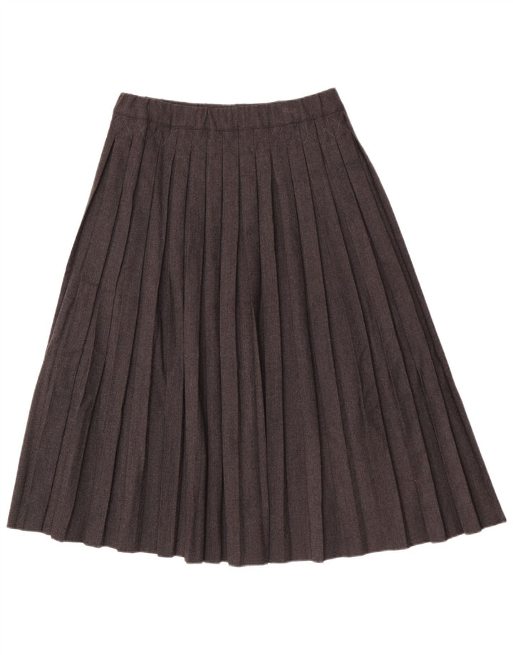 Fusta plisată Vintage pentru femei IT 42 Medium W30 Lână gri