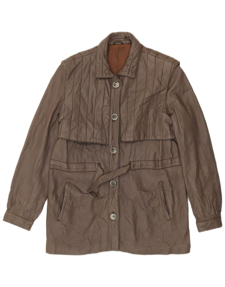 Geacă de piele vintage pentru femei IT 48 XL maro