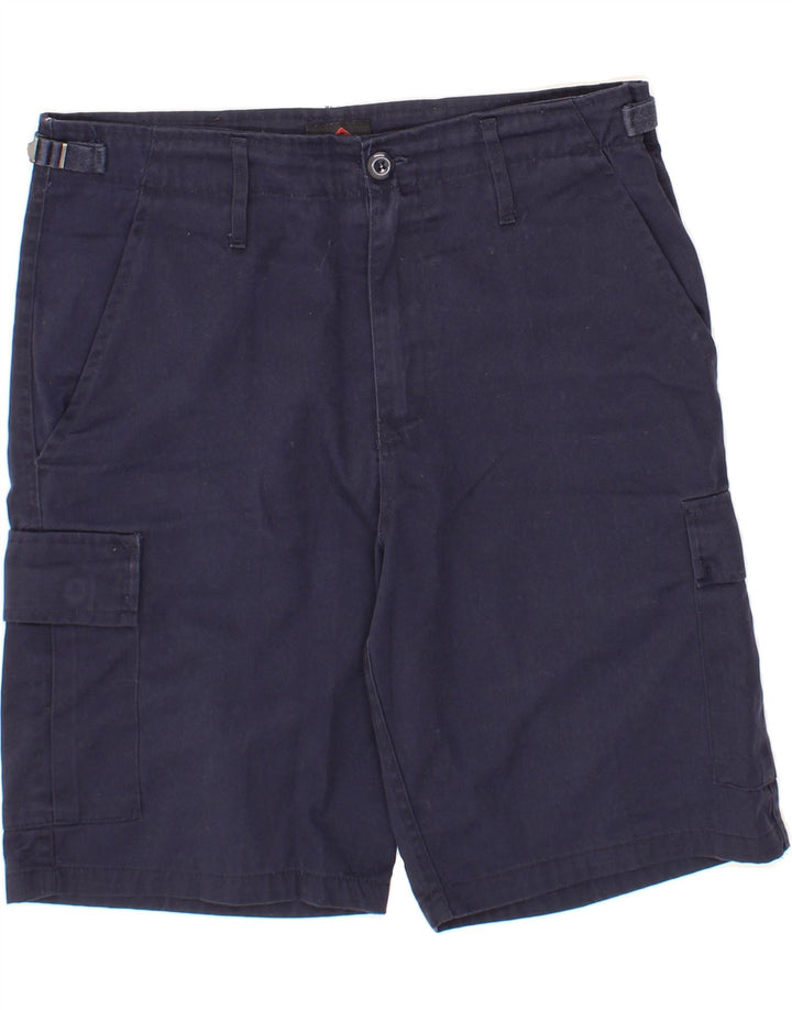NORMANI  Mens Cargo Shorts Medium W32 Navy Blue Cotton Vintage Normani and Second-Hand Normani from Messina Hembry 