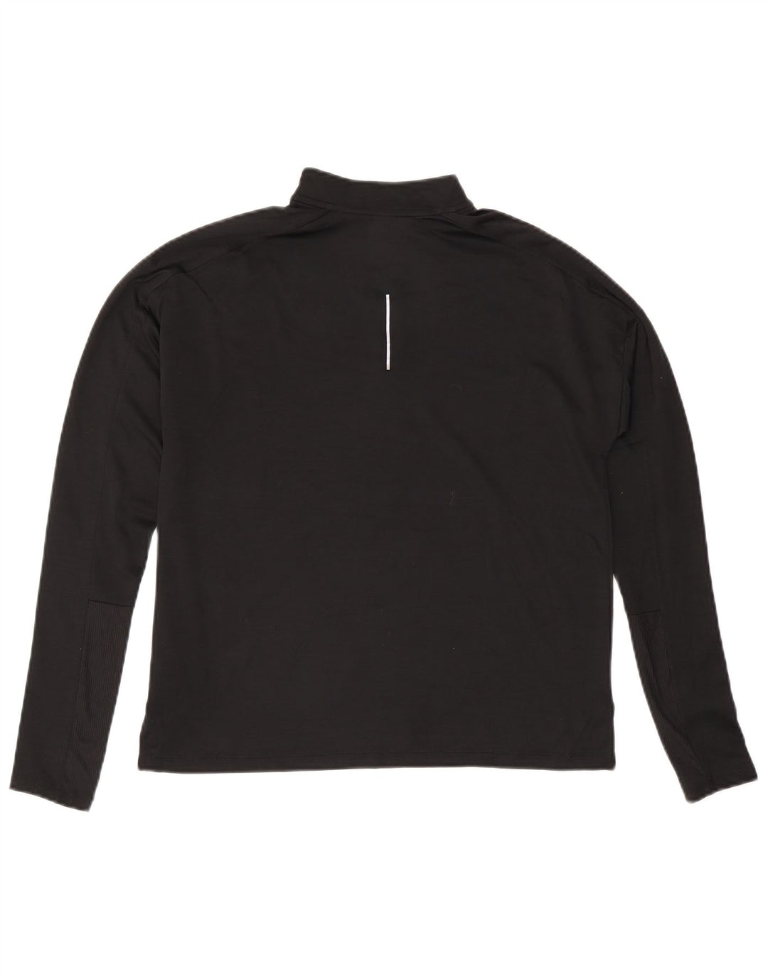 Top de trening NIKE Dri Fit, cu fermoar și gât, pentru femei UK 14 Medium Negru