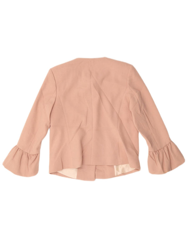 Jachetă pentru femei Zara Crop 2 Button Blazer UK 10 Mic roz poliester