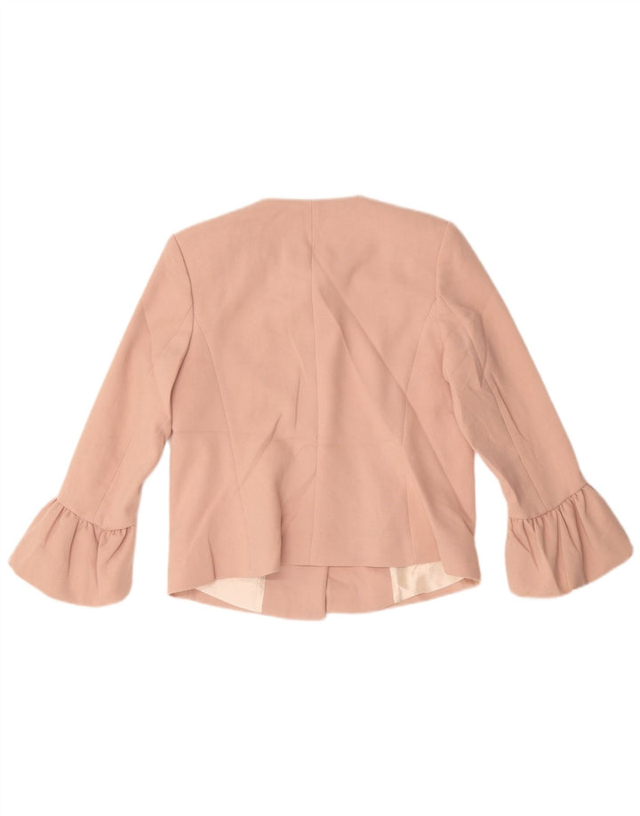 Jachetă pentru femei Zara Crop 2 Button Blazer UK 10 Mic roz poliester