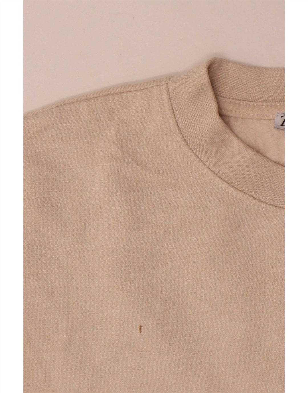 Pulover Crop pentru femei Zara UK 14 Bumbac alb, mediu